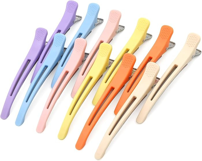 MEDOCA 12PCS Hair Clips for Styling - No Crease Hair Clips for Women - Non Slip Duck Billed Hair ... | Amazon (US)