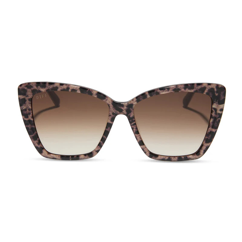 BECKY - GOLD + FLASH BROWN GRADIENT SUNGLASSES | DIFF Eyewear
