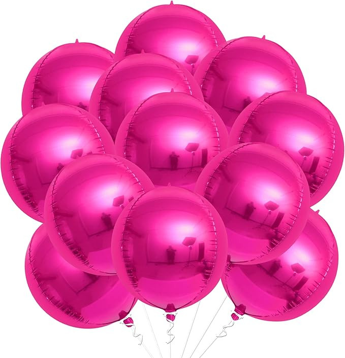 KatchOn, Large Hot Pink Balloons - 22 Inch, Pack 12 | Foil Balloon for Bridal Shower, Gender Reve... | Amazon (US)