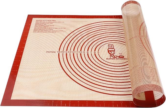 Non-slip Silicone Pastry Mat Extra Large with Measurements 28''By 20'' for Silicone Baking Mat, C... | Amazon (US)