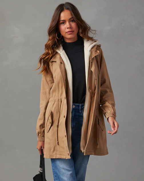 Russell Hooded Parka Jacket - Khaki | VICI