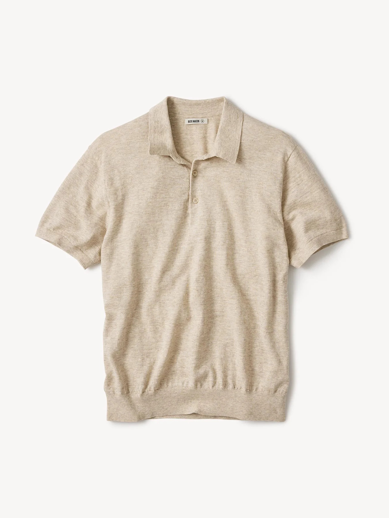 Heather Flax Avalon Knit Polo | Buck Mason | Buck Mason
