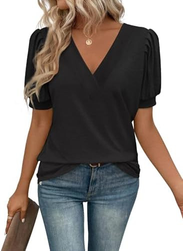 Womens Beach Vacation Summer Tops Cute Blouses Spring T Shirts Casual Dressy Tees Fashion Trendy ... | Amazon (US)