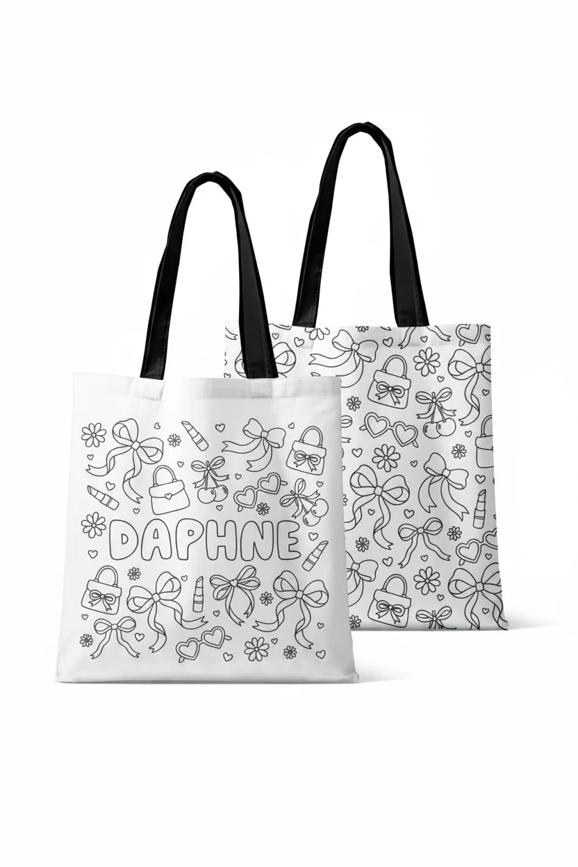 Colorable Personalized Tote Bags | Material Girl | Caden Lane