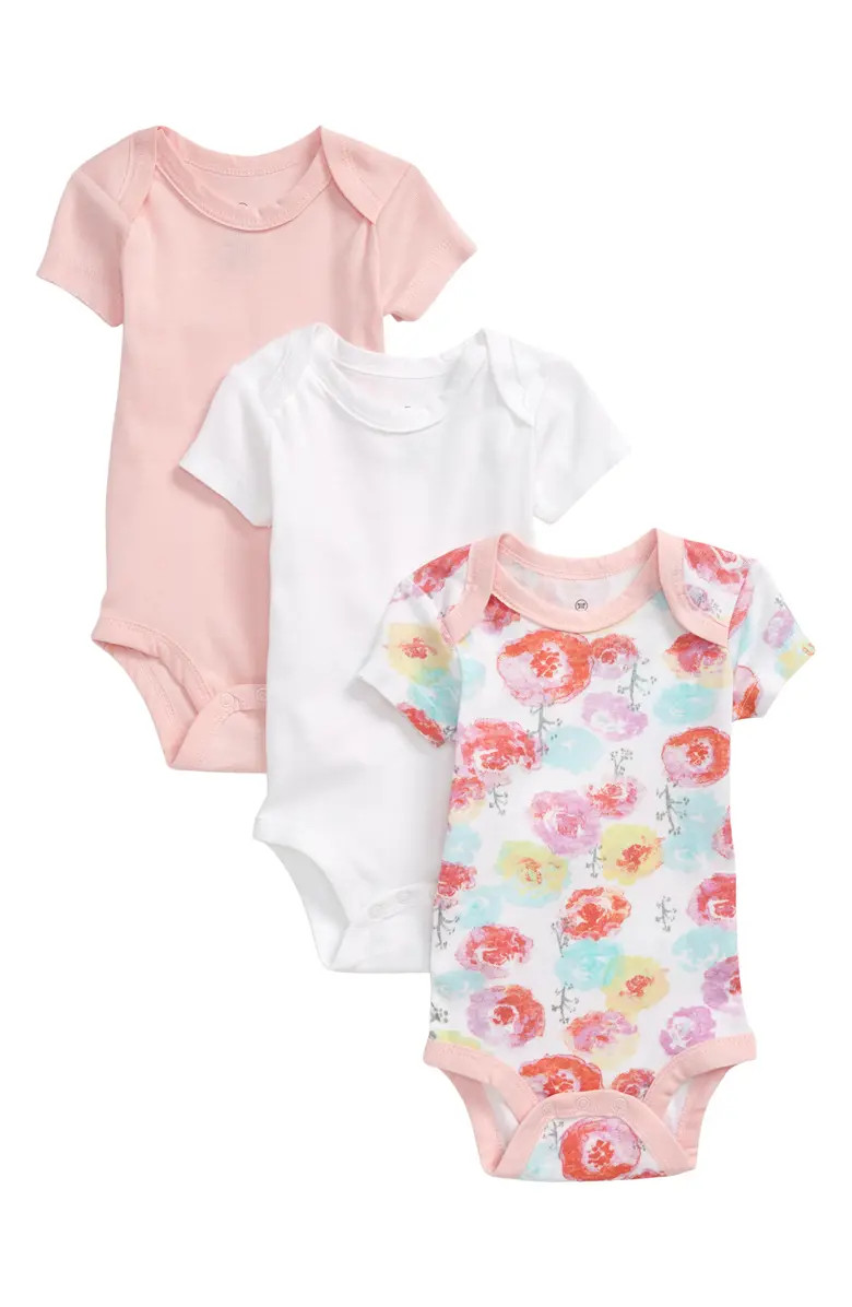 3-Pack Organic Cotton Bodysuits | Nordstrom