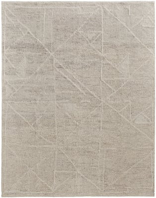 Alford ALF6921F Ivory/Beige Wool Hand-Knotted Area Rug | Rugs Direct