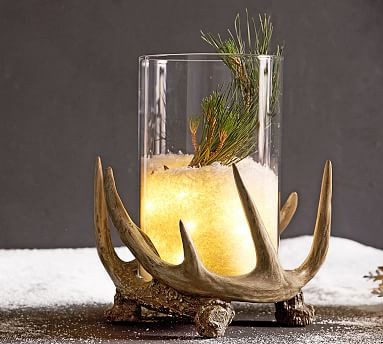 Antler Hurricane Candleholder | Pottery Barn (US)