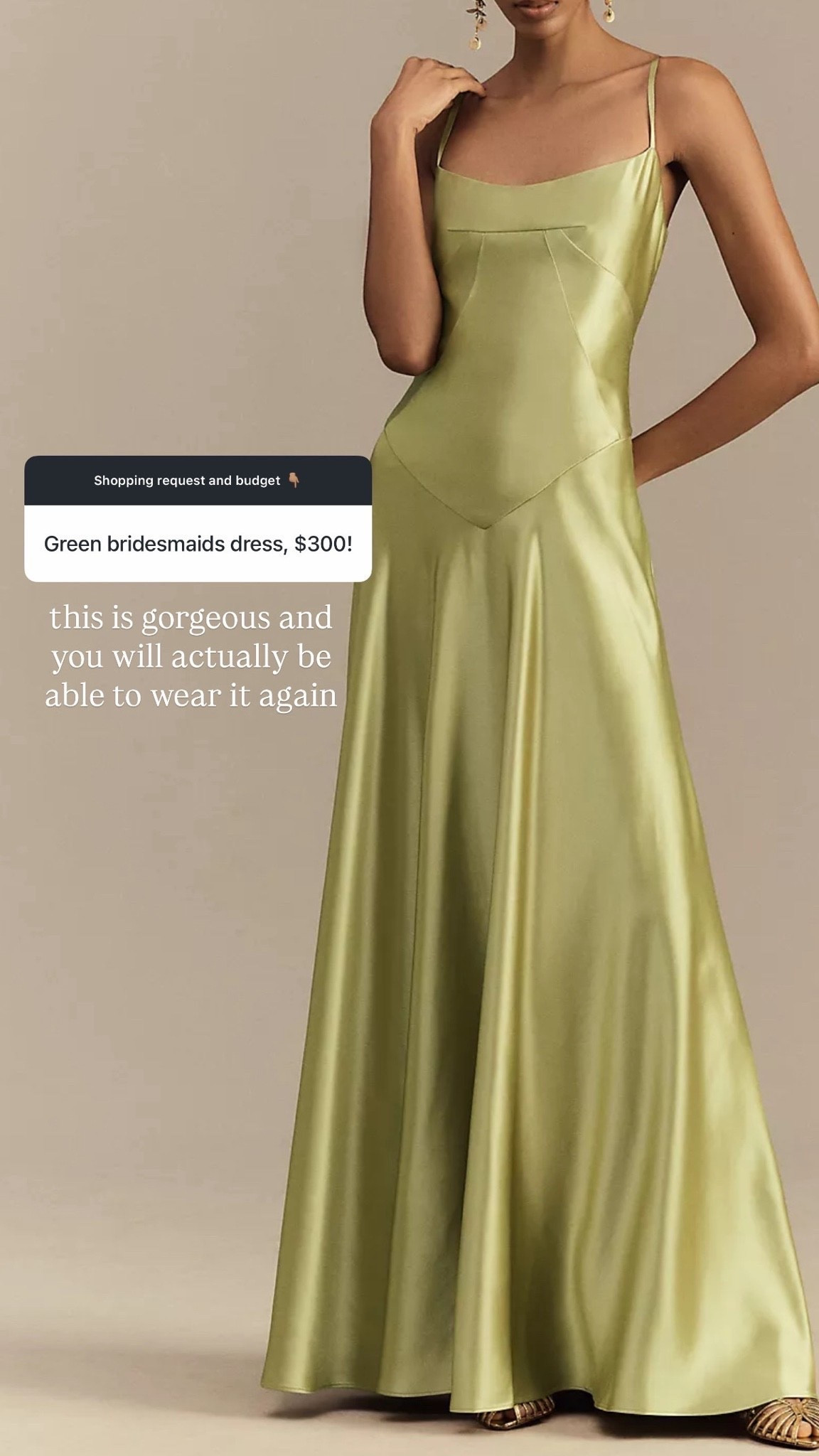 Green bridesmaid dress under $300! Also comes in other colors 🤍

Fall wedding guest dress, fall dresses, event dress, cocktail dress, satin maxi dress