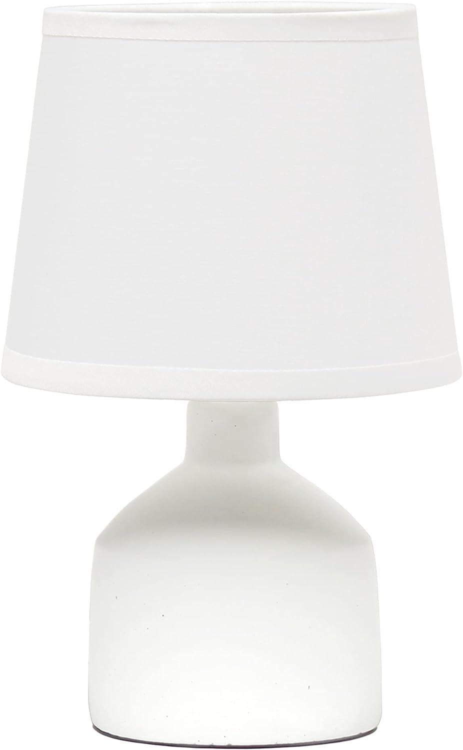 Simple Designs LT2080-OFF Mini Bocksbeutal Concrete Table Lamp, Off White | Amazon (US)
