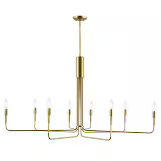 Light Society Bella 8-Light Brushed Brass Chandelier LS-C317-BB - The Home Depot | The Home Depot