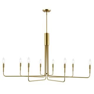Bella 8-Light Brushed Brass Chandelier | The Home Depot