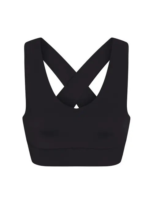 PB5star X-Over Back Sports Bra in Black at Nordstrom, Size Medium | Nordstrom