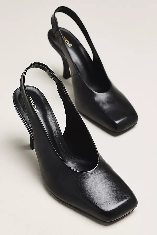 Square-Toe Slingback Pumps | Anthropologie (US)