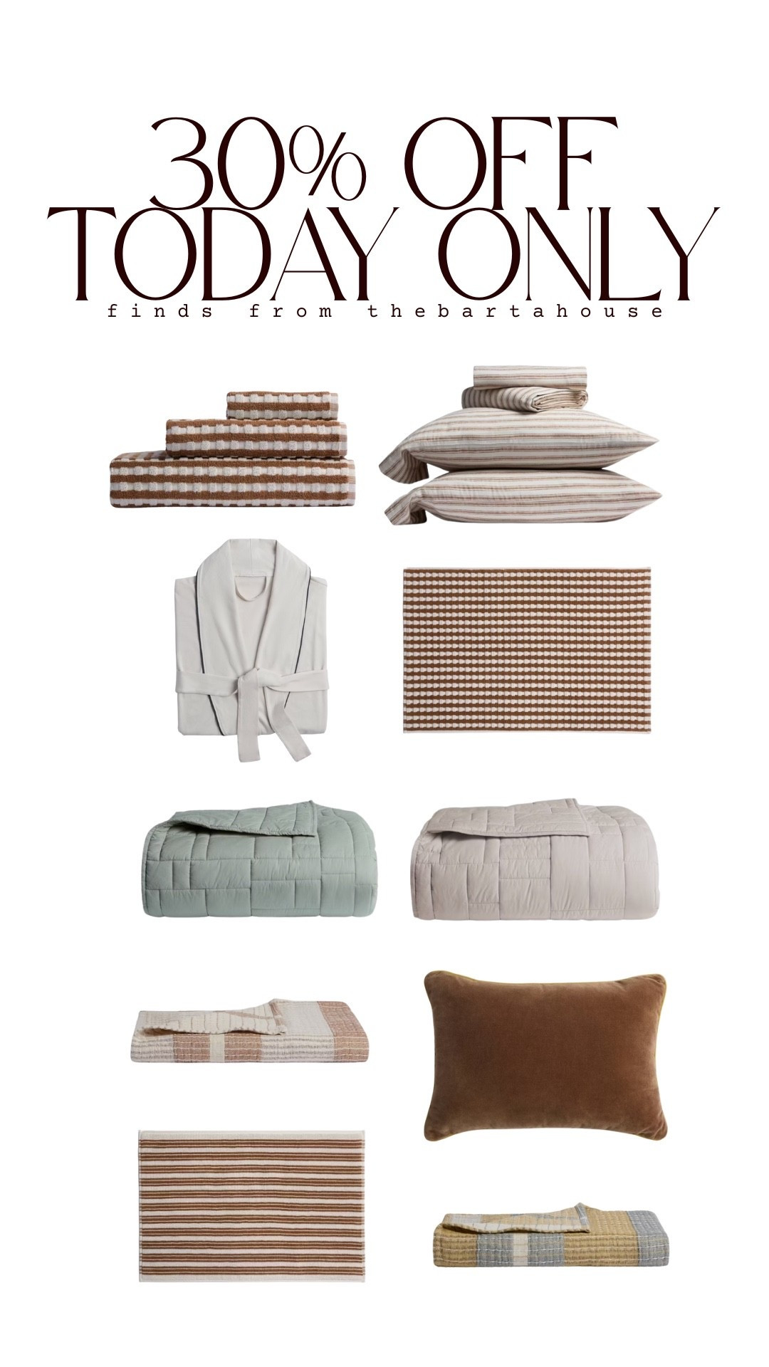 30% off today only, love Parachute for Target! 

#LTKSaleAlert #LTKHome