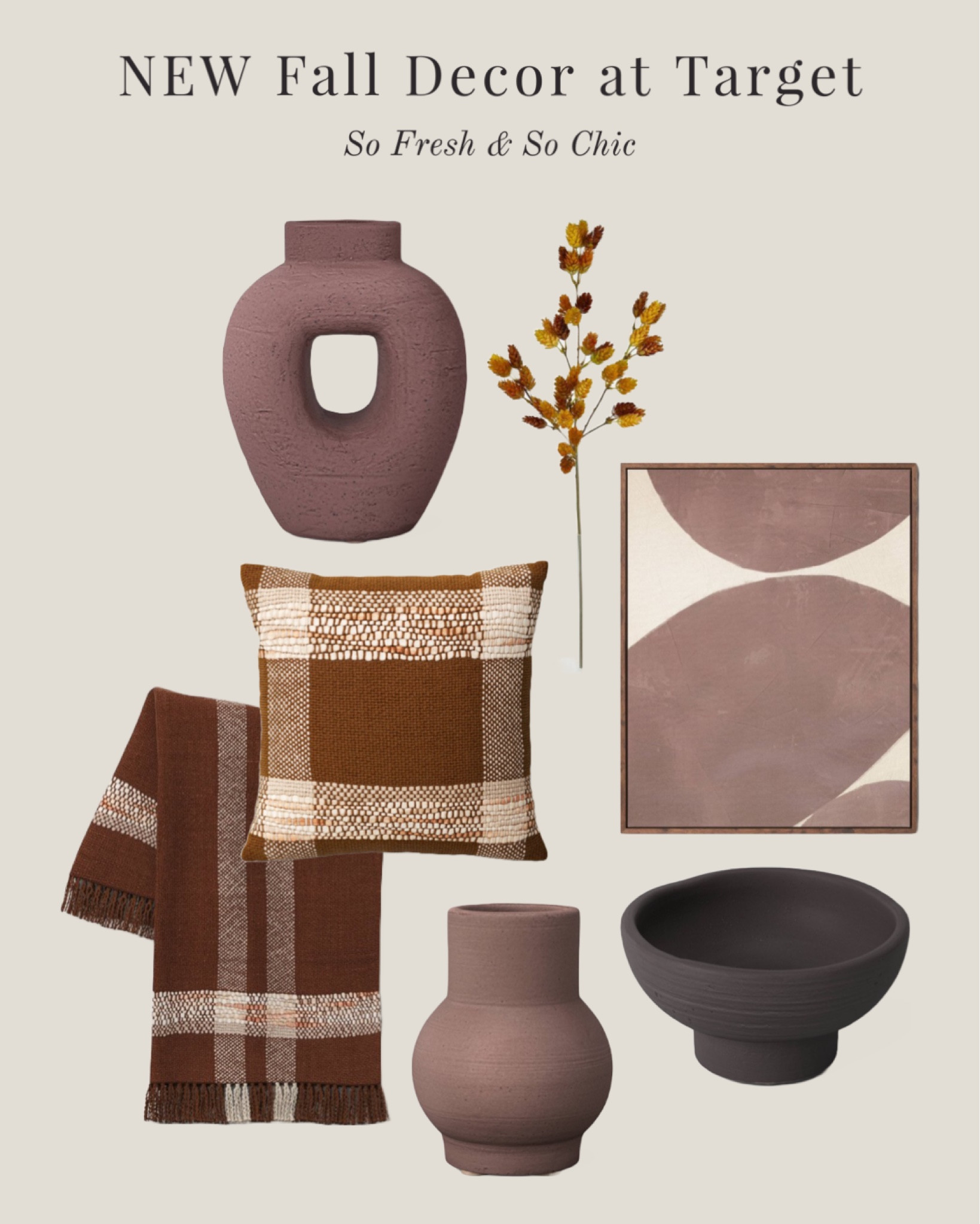 New Fall home decor at Target!
-
Warm neutral decor - brown home decor - plaid throw - plaid throw pillow - Threshold - black footed bowl - hopps stem - faux stem - faux eucalyptus stem - framed abstract art - Fall decor refresh - affordable home decor 

#LTKhome #LTKsalealert #LTKSeasonal