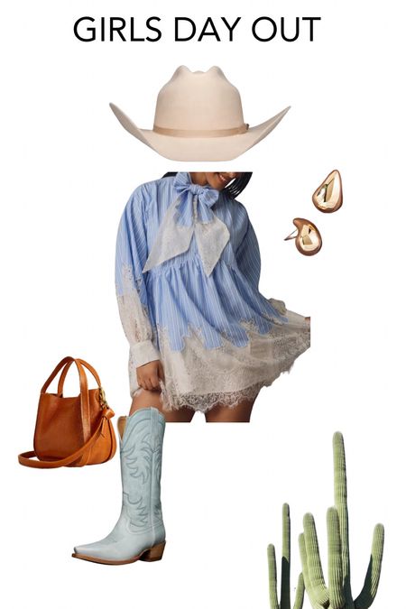 Girls day out
Brunch outfit
Coastal cowgirl
Cowgirl boots
Western cattlemen hat
Gold earrings
Brown saddlebag


#LTKshoecrush #LTKfindsunder100 #LTKstyletip