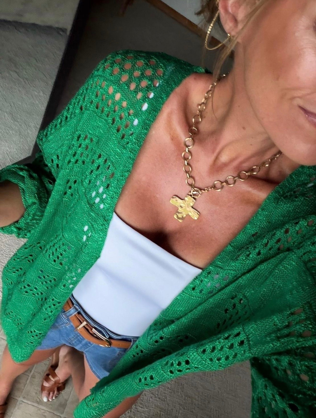 This open knit cardigan is available in 20+ color options making it perfect for team spirit wear. 🏈 ⚽️ 🏀 
Cardigan/ small
Tank/ medium
Shorts/ medium

#LTKSeasonal #LTKootd #LTKSaleAlert