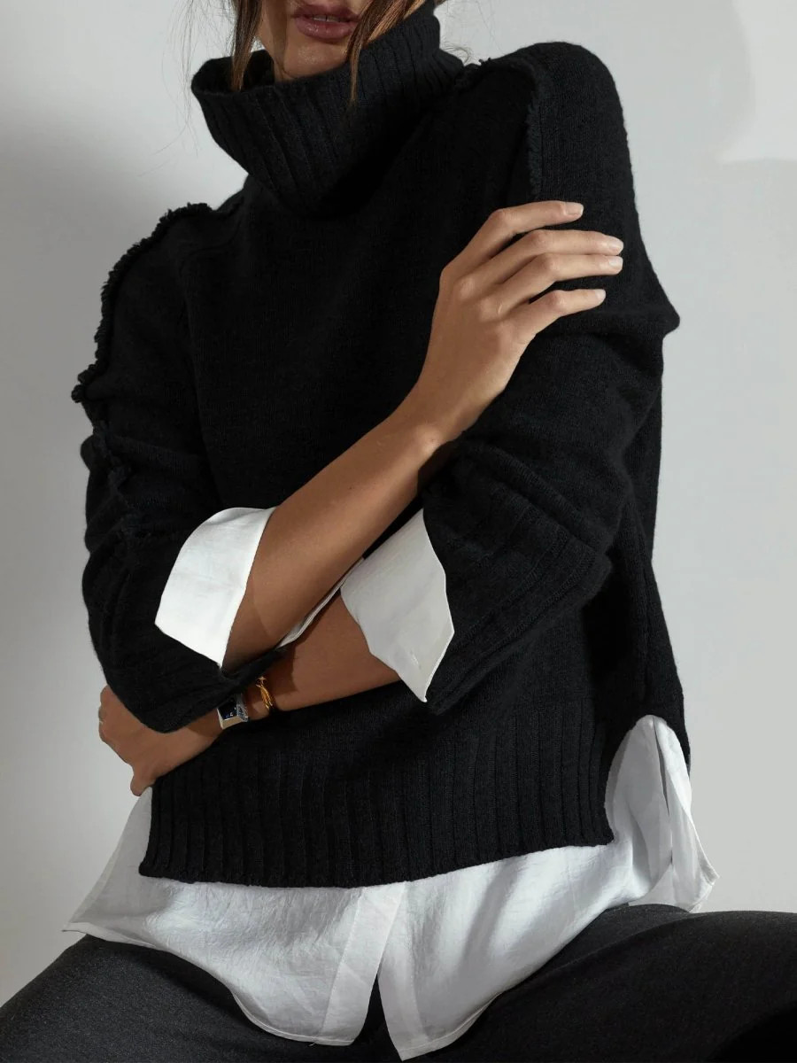 Brochu Walker Women's Jolie Fringe Layered Looker, Black/White | Brochu Walker