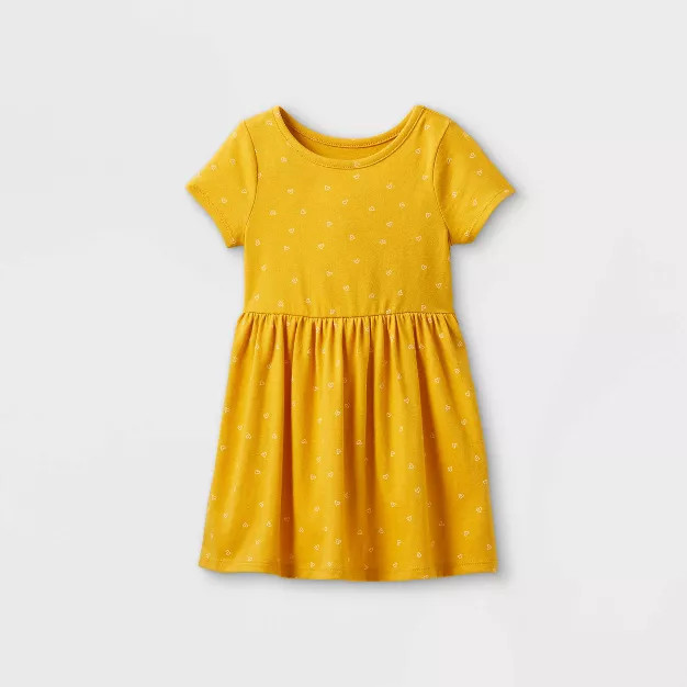 Toddler Girls' Printed Knit Short Sleeve Dress - Cat & Jack™ | Target