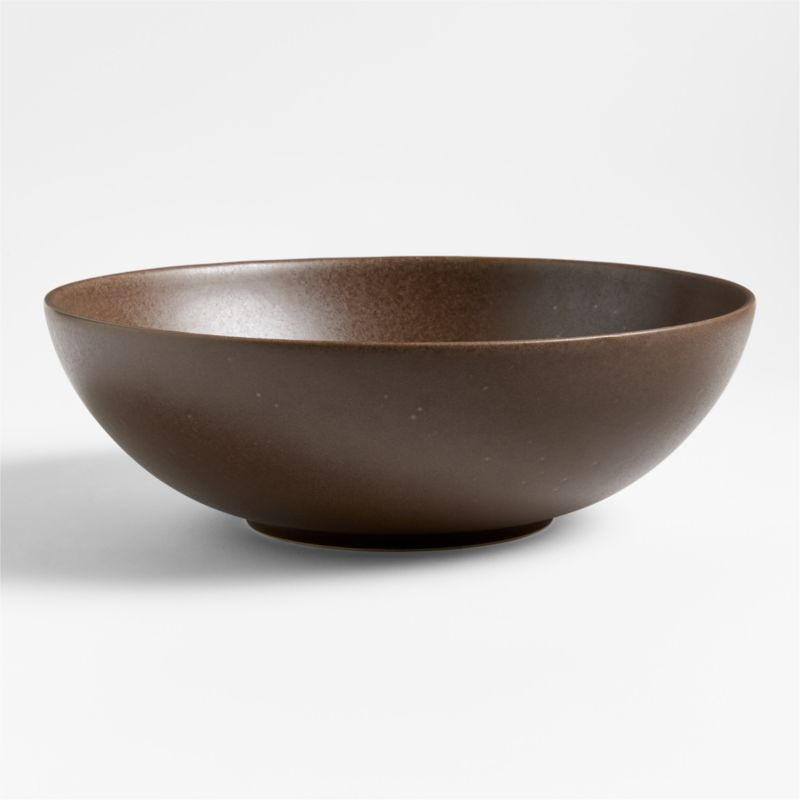 Craft Espresso Stoneware Serving Bowl + Reviews | Crate & Barrel | Crate & Barrel