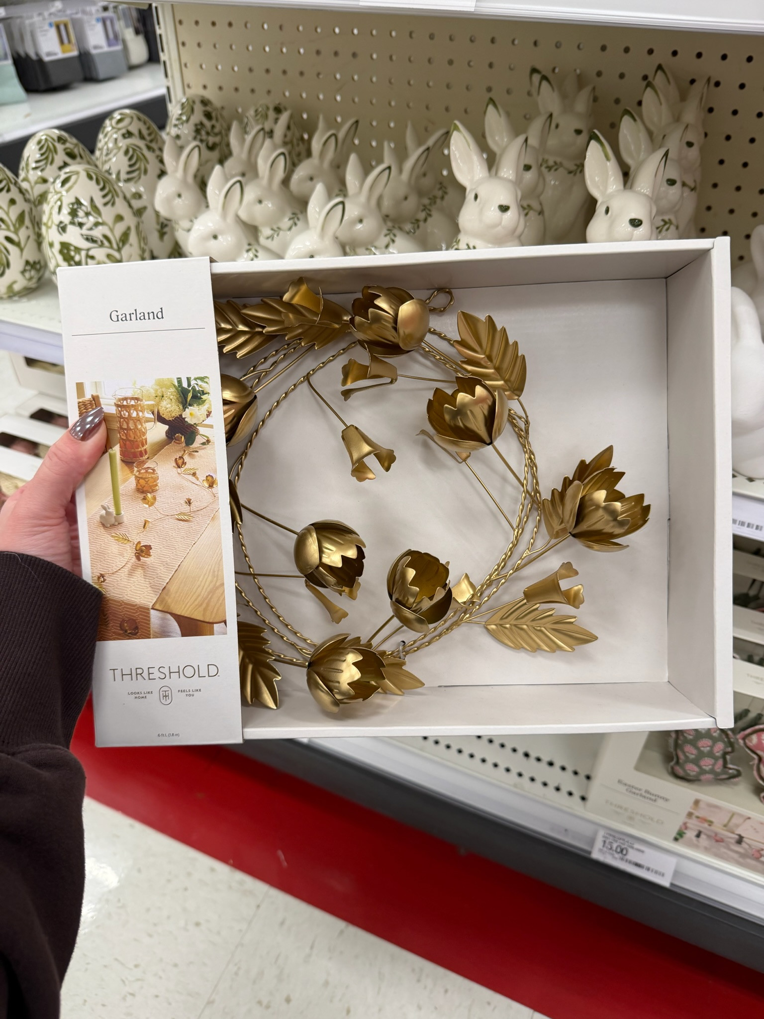 This Threshold gold metal floral garland is such a versatile home decor piece, you can style it as a table centerpiece, wrap it around candles, layer it on a console, or use it for spring, fall, holiday, and everyday decor!
date night outfits, winter denim, vacation outfits beach, work outfits, easter basket stuffers, resort wear 2026, business casual workwear, plus size fashion, spring outfits, rodeo outfit inspo, target home decor, threshold decor, gold table decor, seasonal decor, spring home decor, fall decor ideas, holiday table styling, affordable home finds 

 #LTKSeasonal #LTKHome