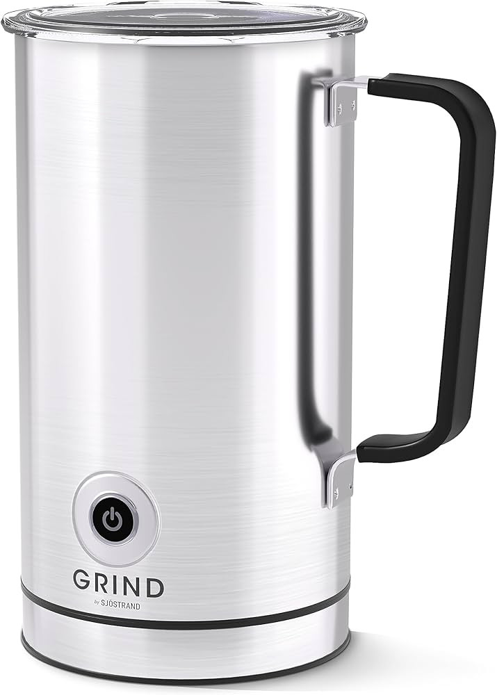 Grind Electric Milk Frother and Steamer – 3-in-1 Automatic – Hot and Cold – Stainless Steel... | Amazon (UK)
