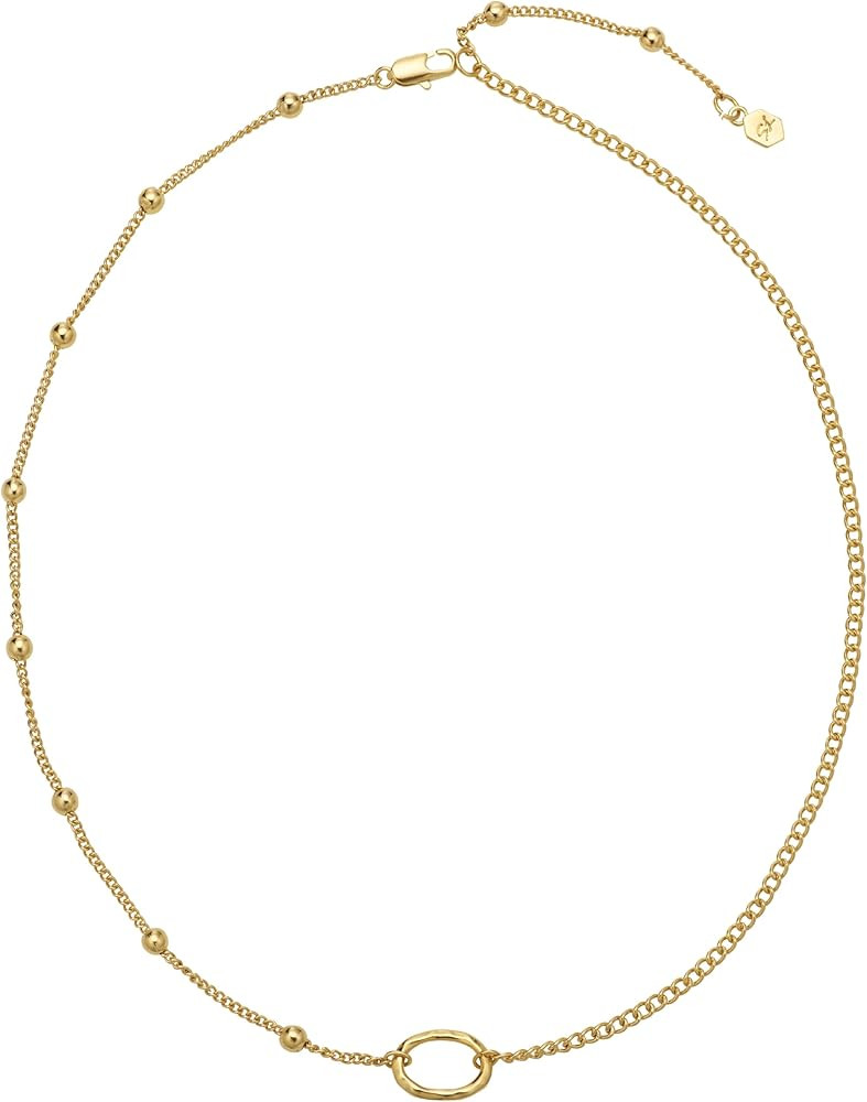 14K Gold Plated Dainty Layered Chain Necklace for Women – Adjustable Minimalist Pendant Jewelry... | Amazon (US)