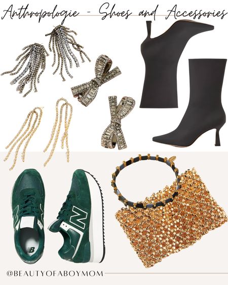 Anthropologie - Shoes and Accessories - Nike - Black Bootie - Golf Jewelry- Earring - Silver Accessories - Bracelet 

#LTKshoecrush #LTKHoliday #LTKSeasonal