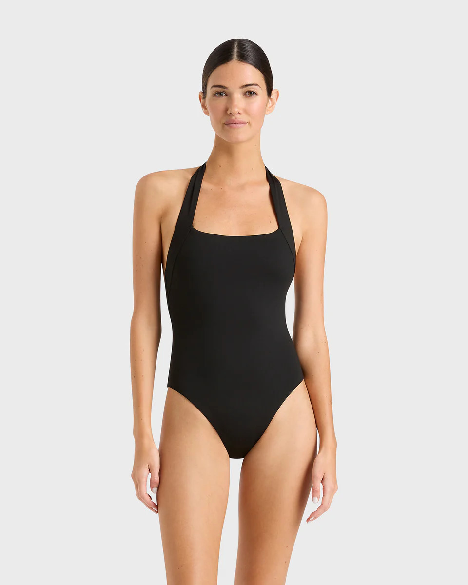 BONDI BORN® | Candice Classic Black Halterneck Swimsuit | BONDI BORN