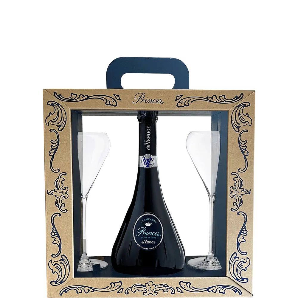 De Venoge Princes Blanc de Noirs gift with 2 glasses | Total Wine