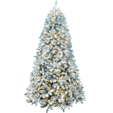 Fraser Hill Farm Flocked Winter Snow Pine Christmas Tree | Fraser Hill Farm
