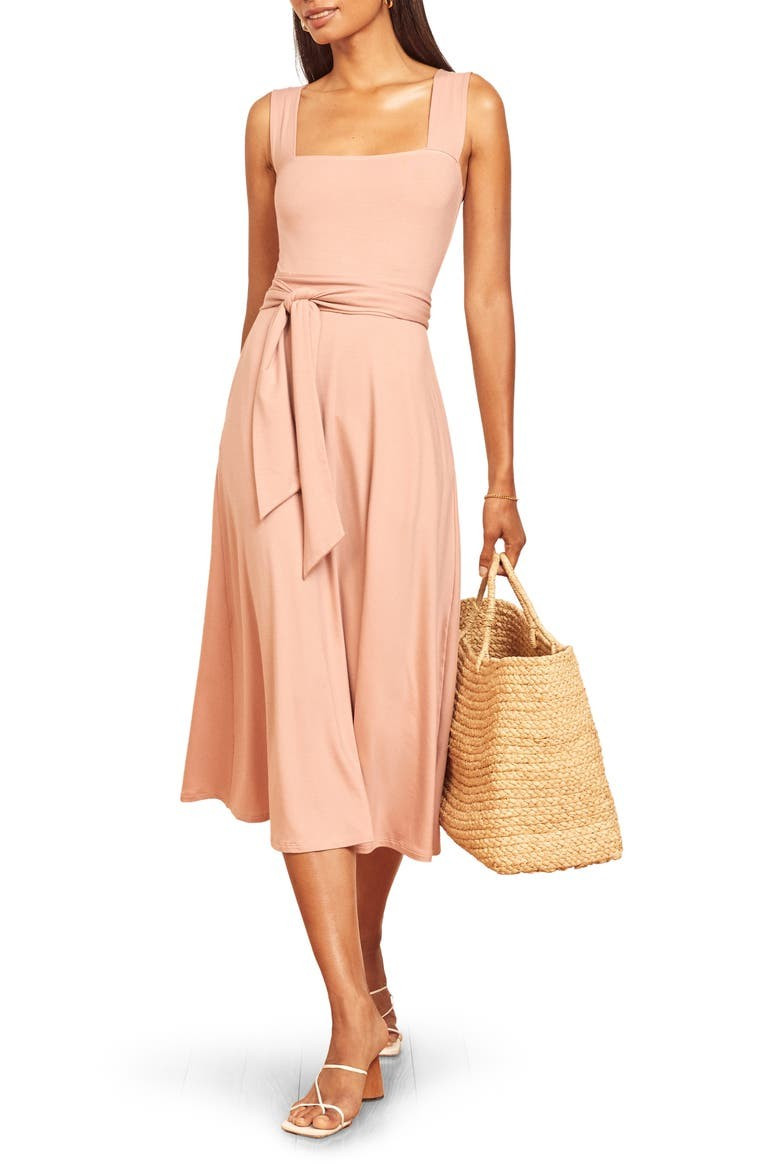 Helina Tie Back Midi Dress | Nordstrom