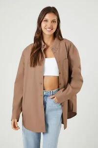 Oversized Poplin Shirt | Forever 21 (US)