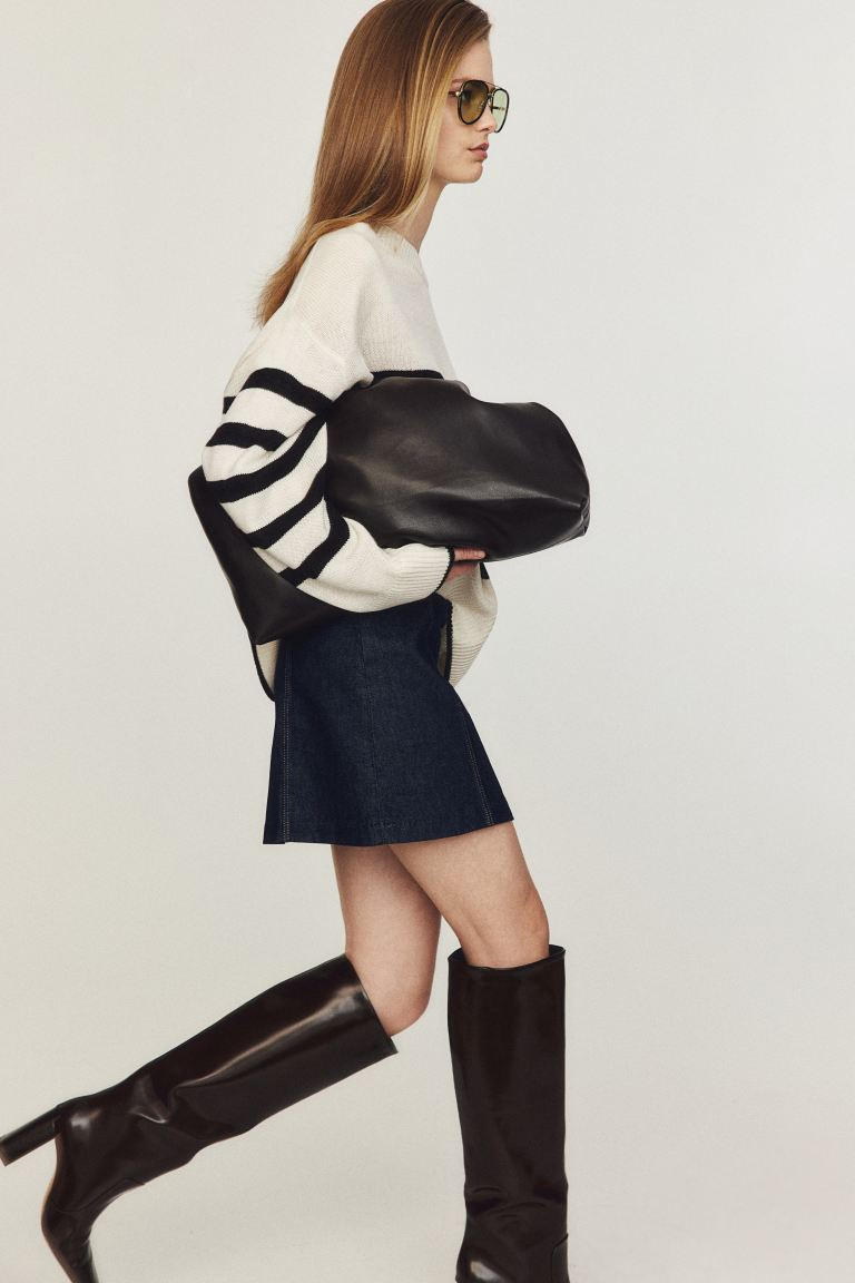 Sweater - Light beige/Stripe - Ladies | H&M AU | H&M (AU)