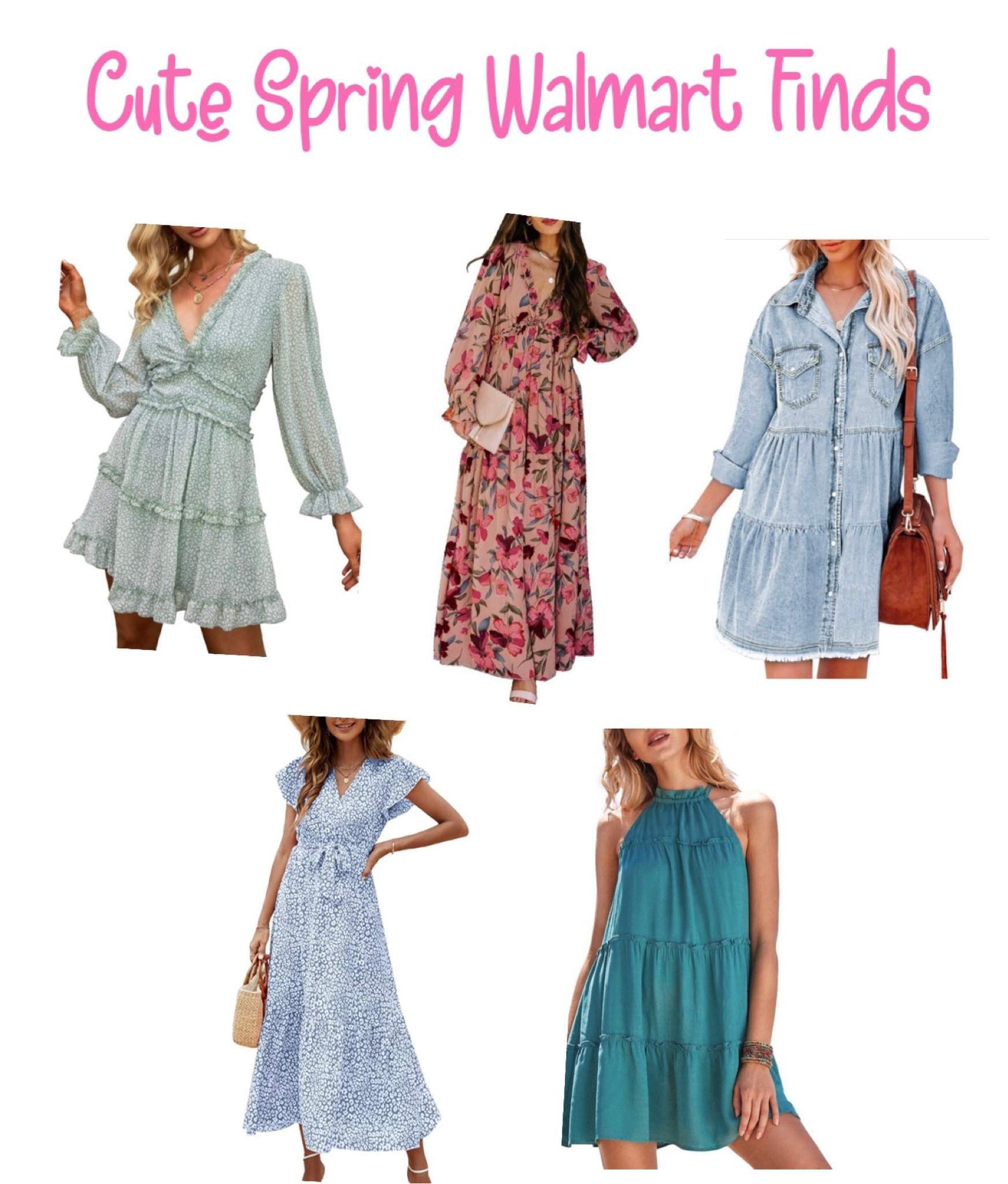 Look at how ADORABLE these spring dresses are from Walmart!!!! 🫶🏼 