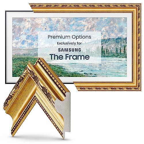 Frame My TV Deco TV Frames - Ornate Gold Smart Frame Compatible ONLY with Samsung The Frame TV (43", Fits 2021-2025 Frame TV) | Amazon (US)