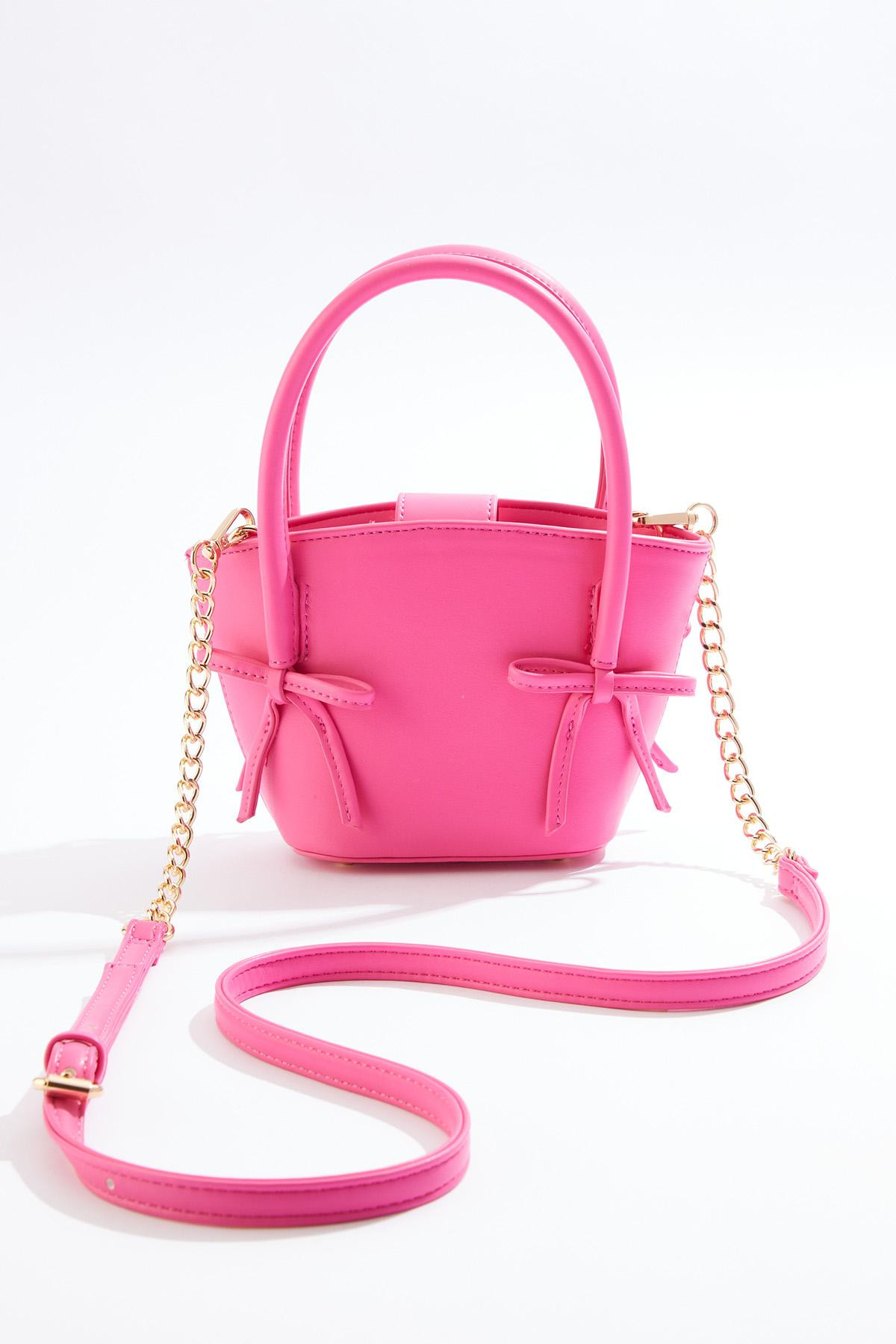 Pink Bow Embellished Mini Satchel | Cato Fashions