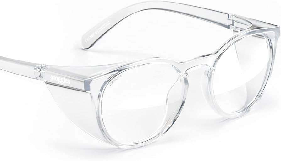 Stoggles - Official - Round - Z87.1 Certified Safety Glasses - Anti-Fog - Blue Light Blocking (Me... | Amazon (US)