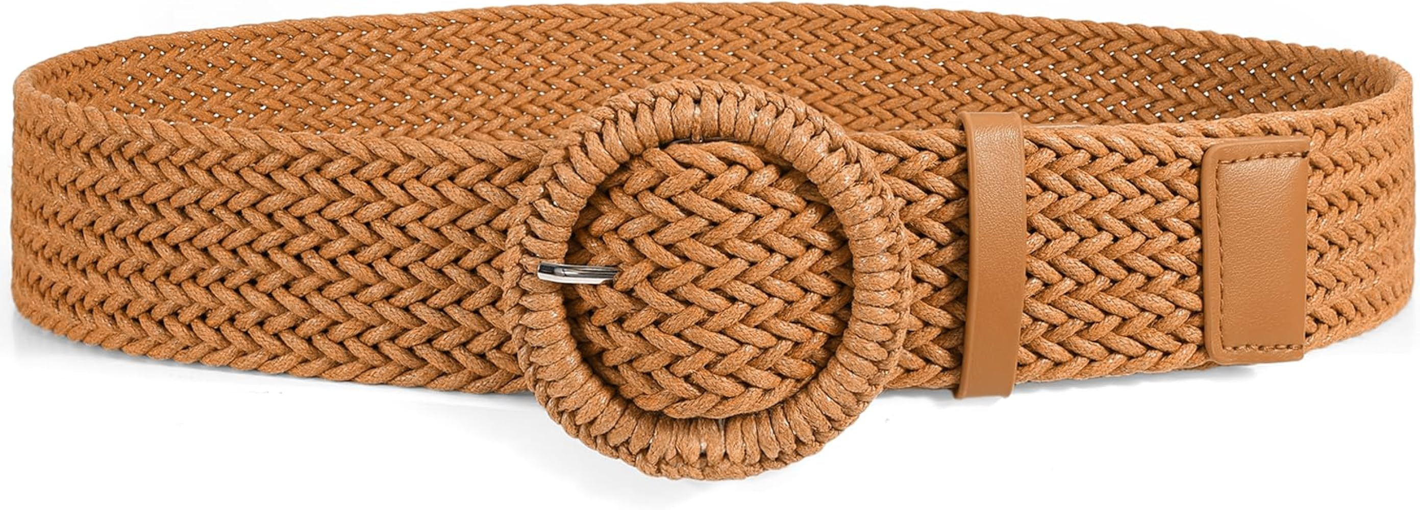WHIPPY Wide Woven Belt for Women Rattan Braided Waist Belt Fashion Boho Straw Raffia Belt for Dre... | Amazon (US)