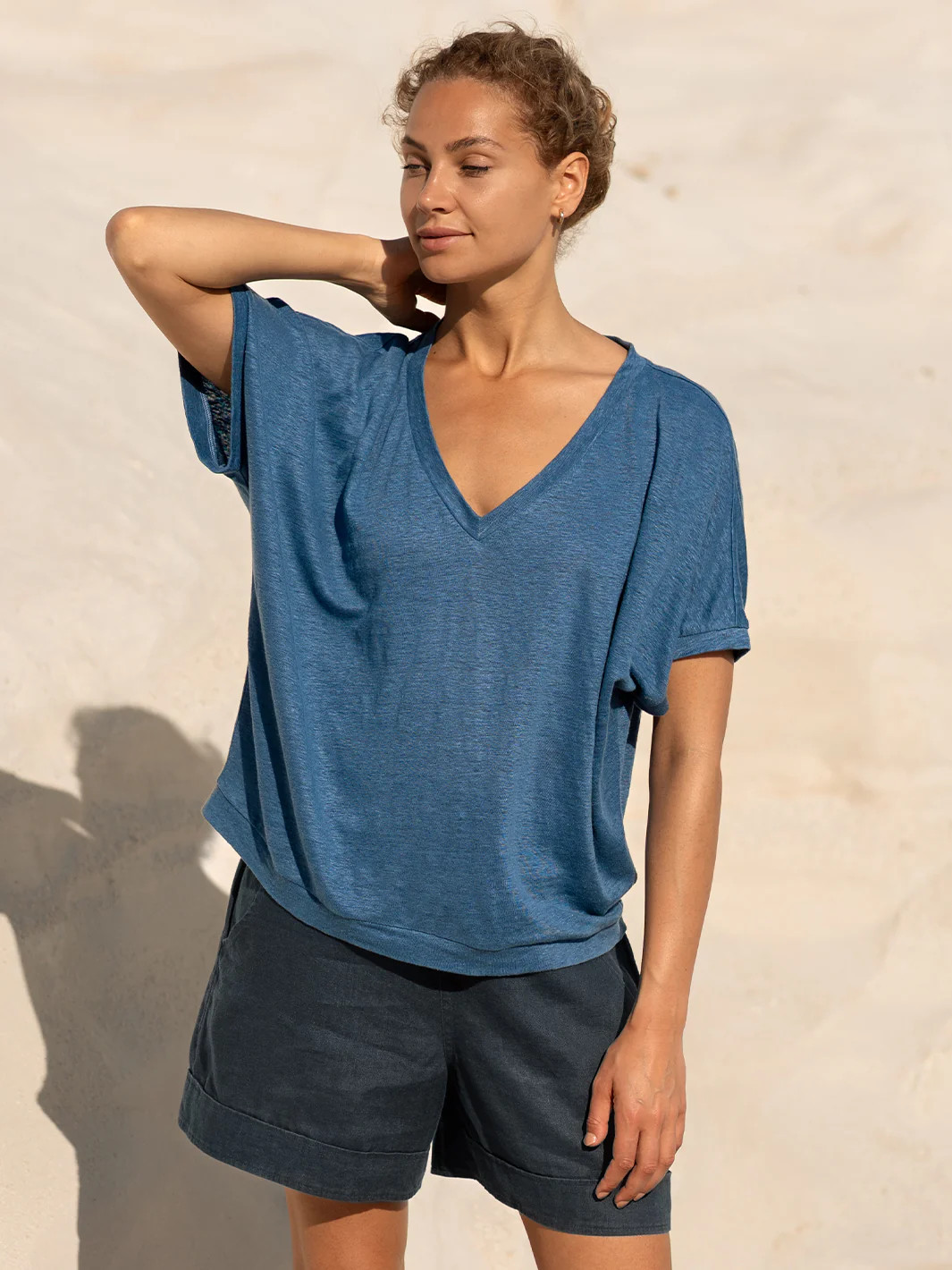 Iris Jersey T-Shirt Aegean Blue | Nomad the Label