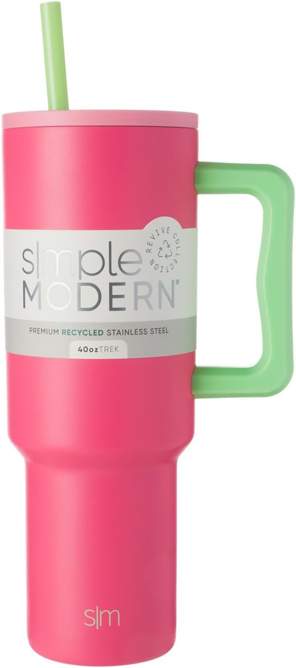 Simple Modern 40 oz Trek Tumbler with Handle and Straw Lid | Cup Holder Friendly Insulated Stainl... | Amazon (US)
