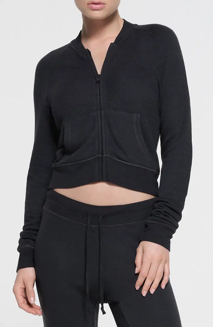 Light French Terry Shrunken Zip Up | Nordstrom