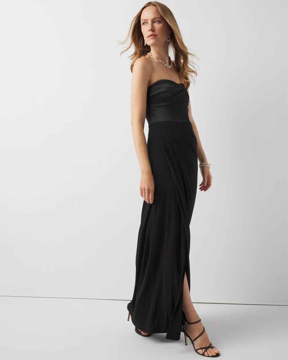 Strapless Draped Gown | White House Black Market