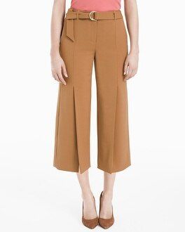 Wide-Leg Split Cropped Pants | White House Black Market