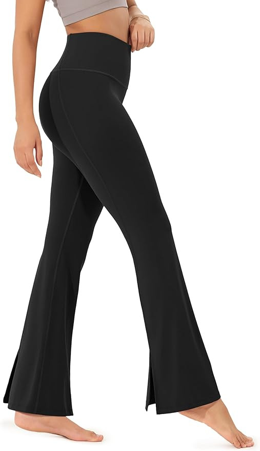 ODODOS Cloud Feeling Split-Hem Flared Pants for Women 29" /31" High Waisted Lounge Bootcut Yoga P... | Amazon (US)