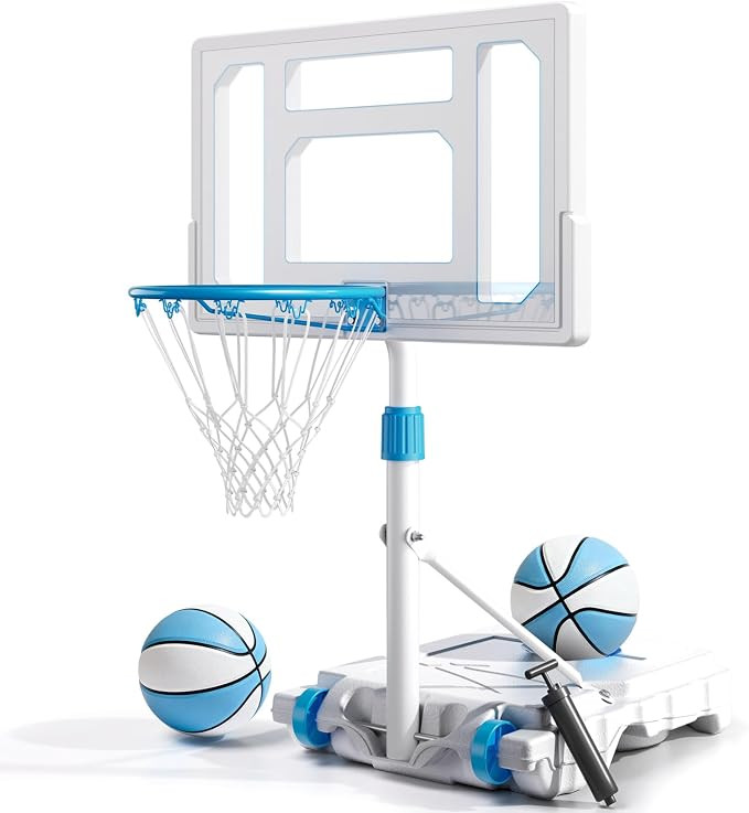 BACKYARD BLITZ Pool Basketball Hoop, 32in Portable Swimming Basketball Hoop for Pool, Stainless S... | Amazon (US)