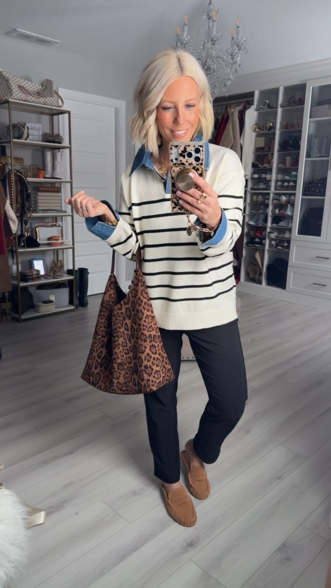 I’m loving these sweaters that give you the look of a denim top underneath!!! 
⬇️⬇️⬇️
Top medium but should have got small
Pants small 
Shoes TTS

#LTKSaleAlert #LTKWorkwear #LTKSeasonal