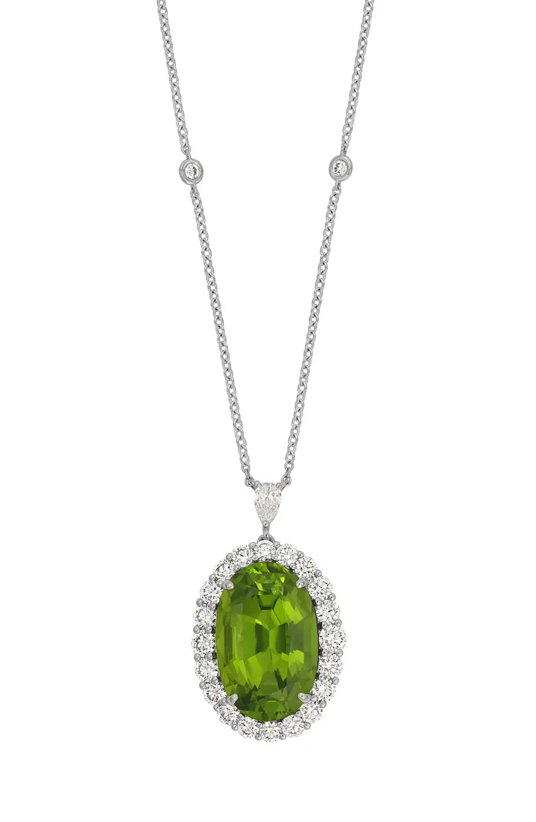 El Mar Iris Peridot & Diamond Pendant Necklace | Nordstrom