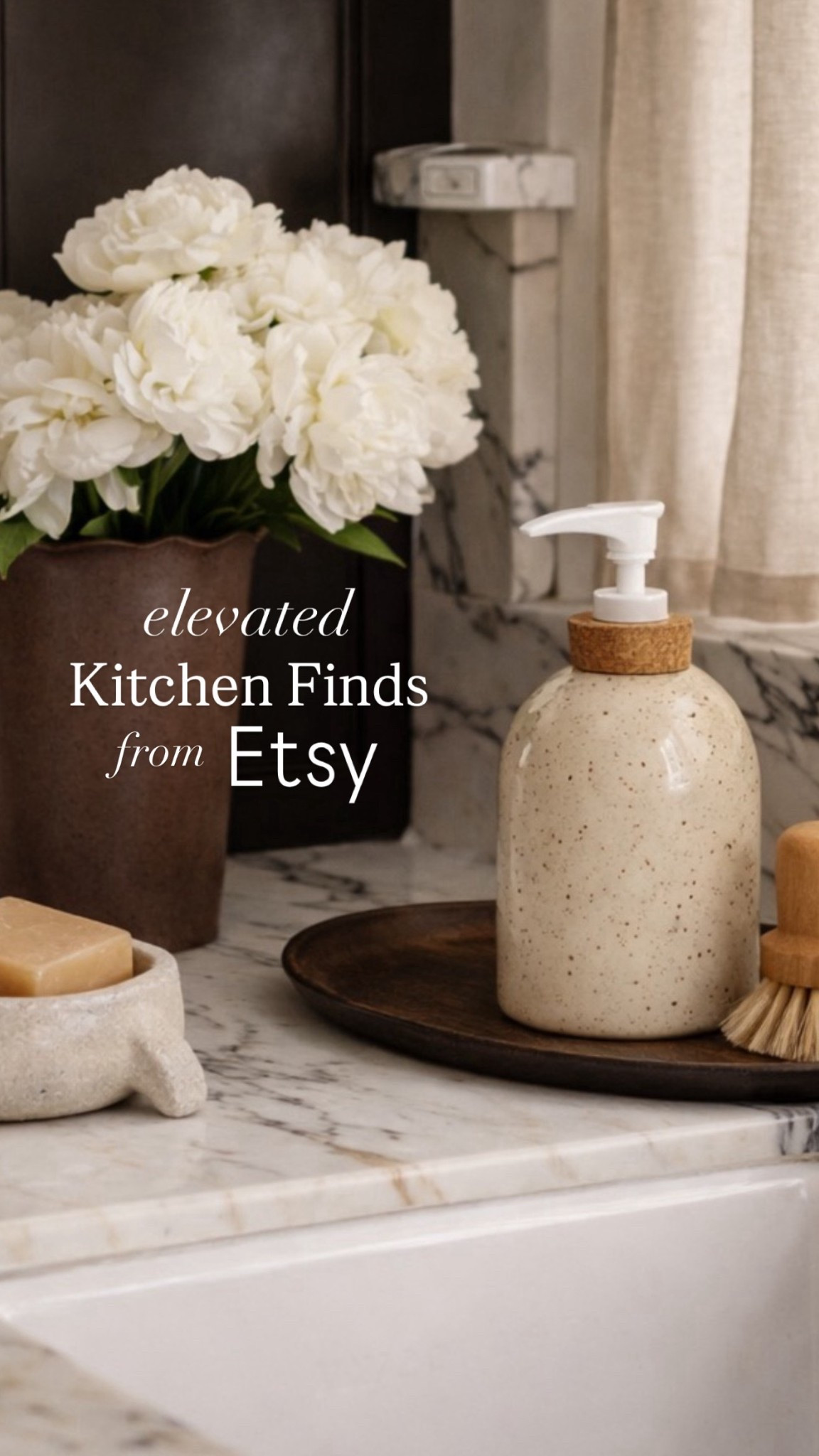 Elevated kitchen finds from Etsy 🤍
If you love a kitchen that feels warm, layered, and thoughtfully collected, these handmade Etsy pieces are such a beautiful way to get the look. From ceramic soap dispensers and stone dishes to natural wood accents, each item adds subtle texture and that high-end, designer-styled feel.

Perfect for neutral kitchens, organic modern homes, and European-inspired spaces, these are the little details that make your kitchen feel intentional and lived-in.

✨ Handmade + artisan look
✨ Neutral tones that work year-round
✨ Easy upgrades for counters + sinks

👉 Tap to shop my favorite Etsy kitchen finds linked here

#LTKHome #LTKFindsUnder100 #LTKFindsUnder50