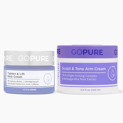 goPure Sculpting Duo - Tighten & Lift Neck Cream, Sculpt & Tone Arm Cream, 2 Piece Set | Amazon (US)